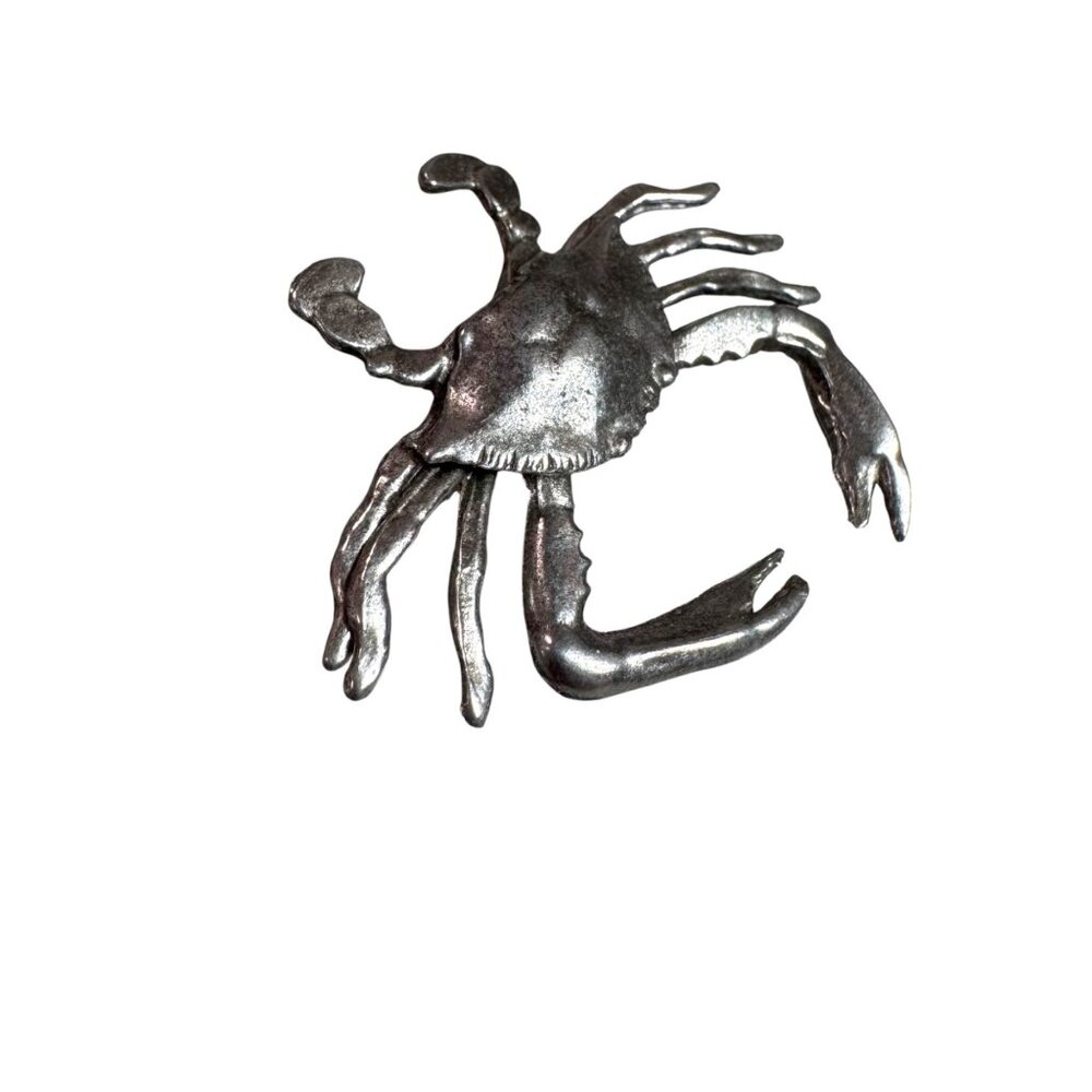 Salisbury Pewter Crab Bottle Opener Vintage Beach Lake House Barware Decor